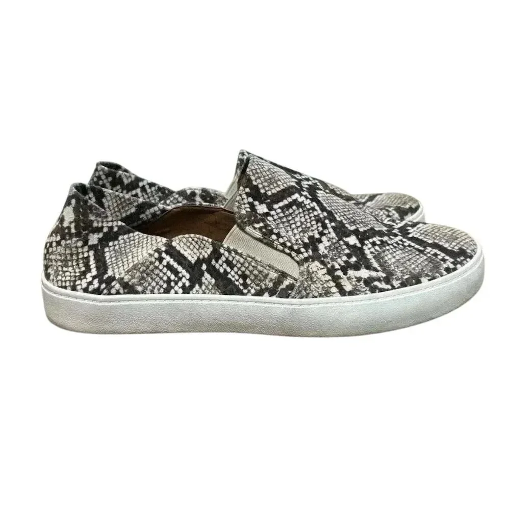 Steve Madden Fayna Women’s Snake Print Slip-On 10 Sneakers Trendy Casual Flats